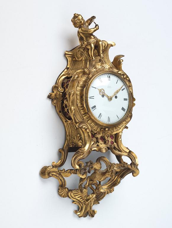 A Rococo mid 18th century cartel clock.