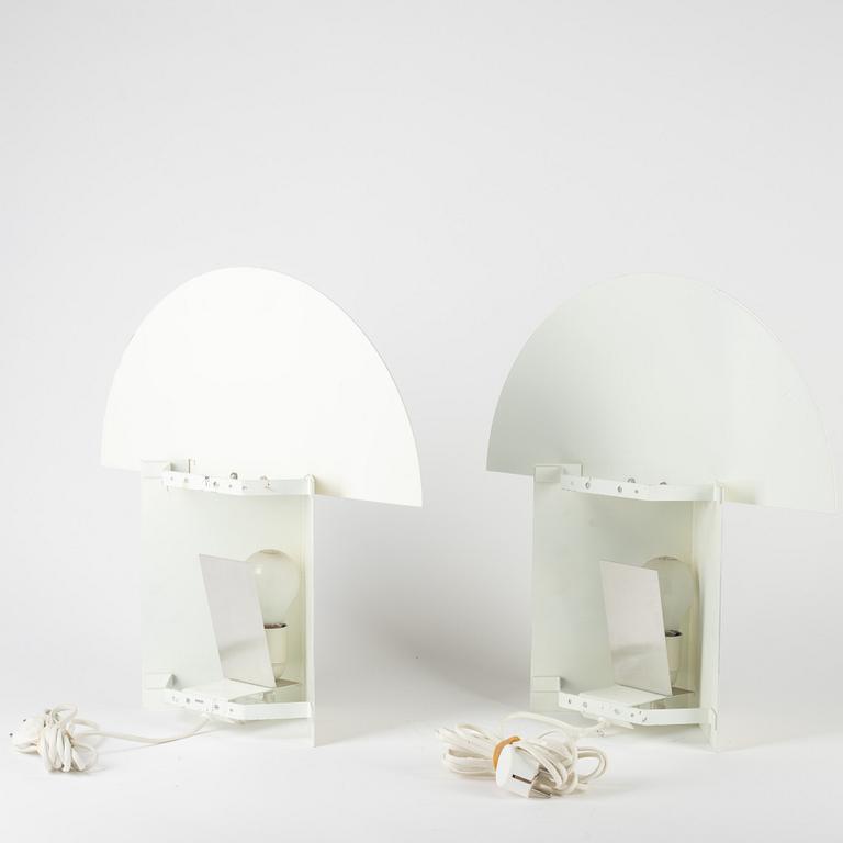 Olle Andersson, table lamps/wall lamps, a pair, "No Neon", Boréns, 1980s/90s.
