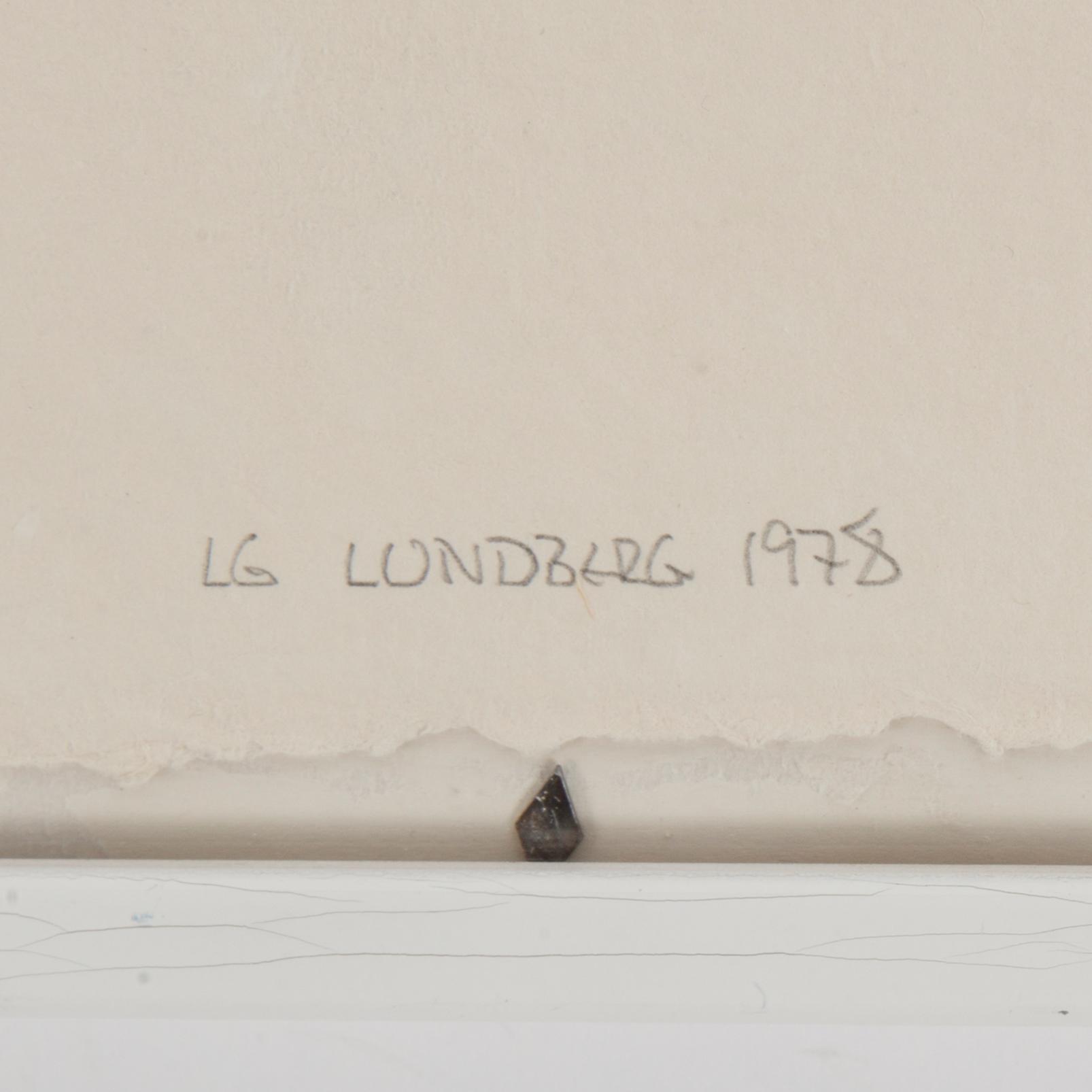 LG LUNDBERG, blandteknik på papper, signerad LG LUNDBERG och daterad 1978.