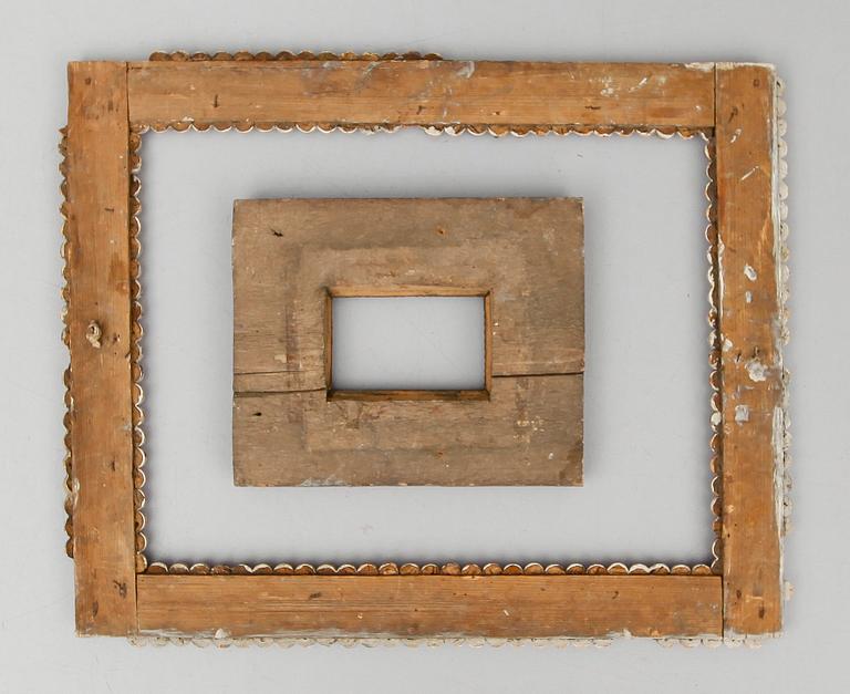 RAMAR, 2 st, målat trä, 1700-/1800-tal.