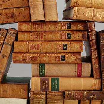 A set of 61 books, mixed volymes.