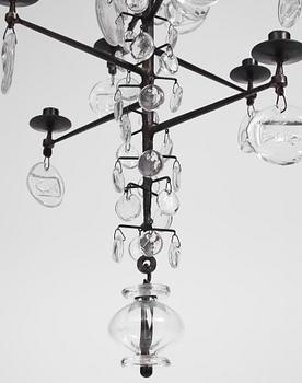 Erik Höglund, an eleven light chandelier, Boda, Sweden, probably 1960-70s.