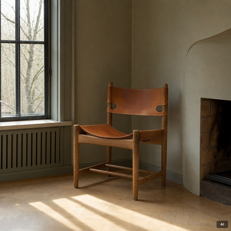 Børge Mogensen, a model 3238 chair, Fredericia Stolefabrik, Denmark, 1960s/70s.