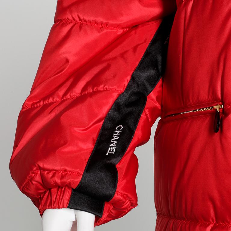 JACKET, Chanel, red down jacket.