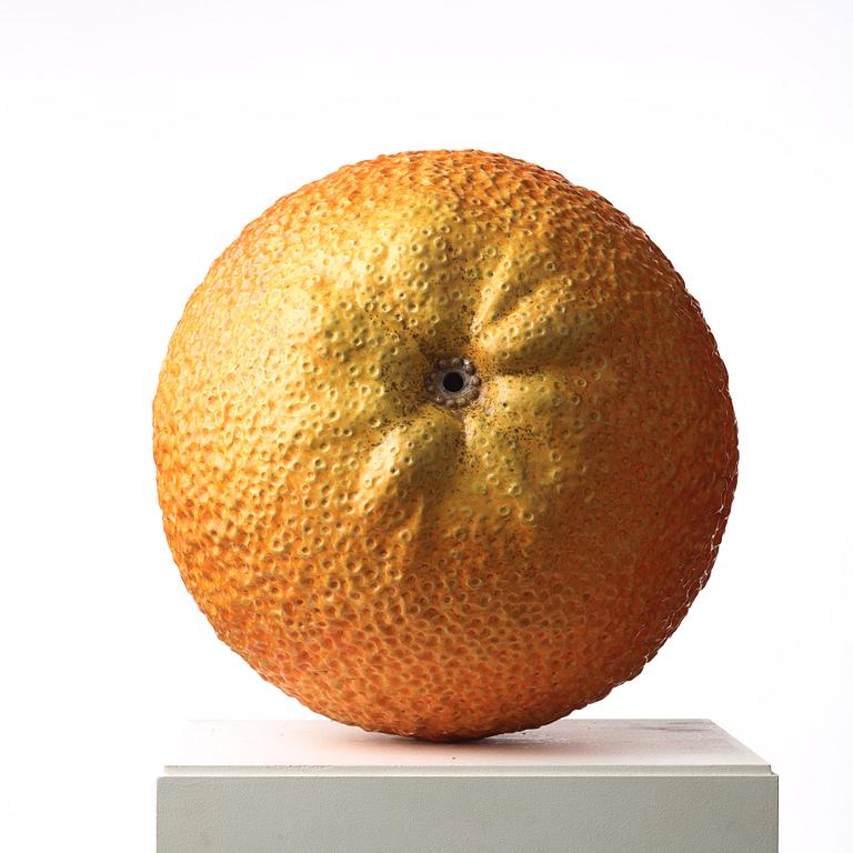 Hans Hedberg, a faience sculpture of a bitter orange, Biot, France.