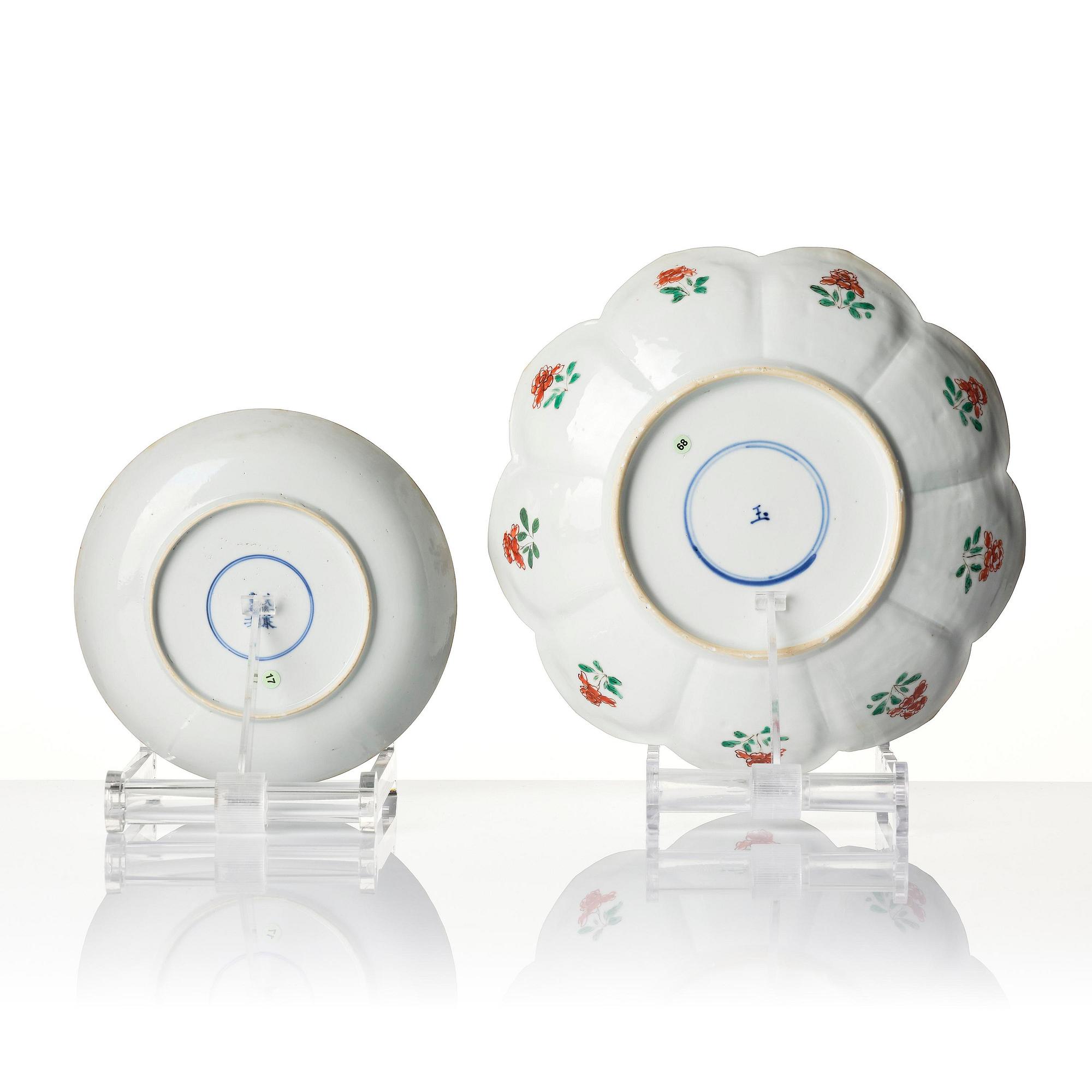 Two famille verte dishes, Qing dynasty, Kangxi (1662-1722).