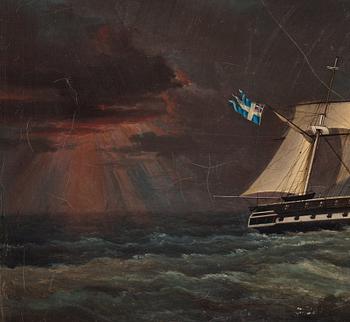 Unknown artist 19th Century. The Frigate Eugenie.