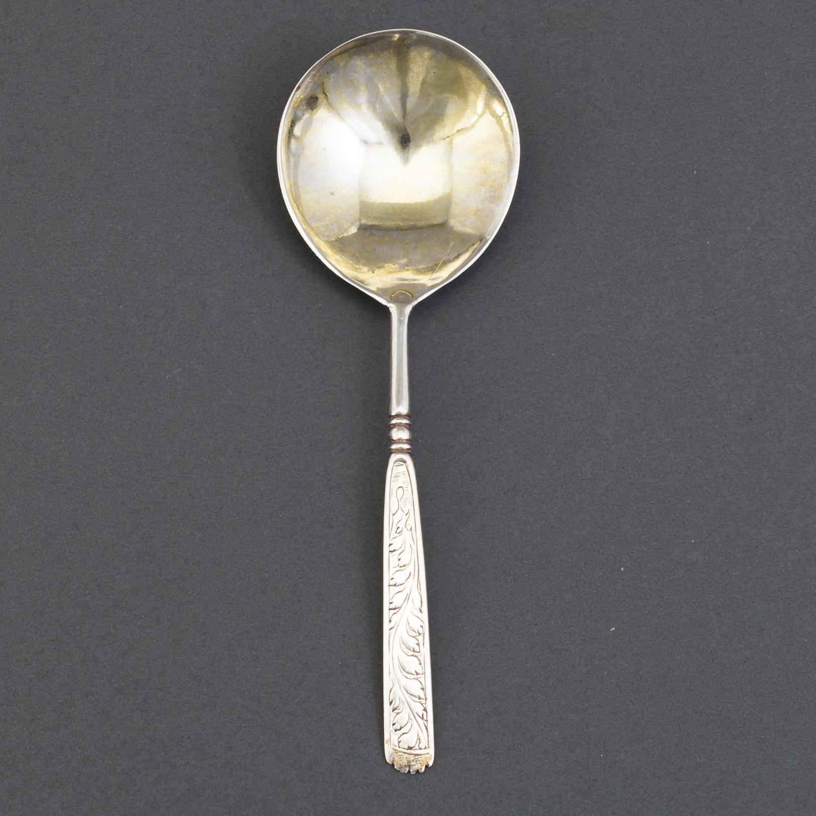 A Norweigian 17th centur4y silver spoon, unmarked.