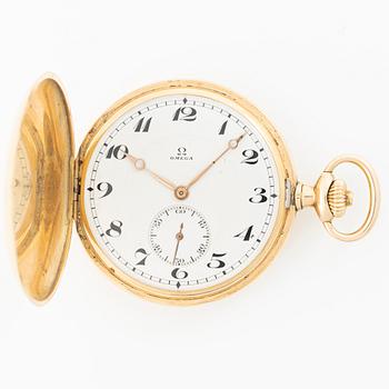 Omega, pocket watch, hunter case, 49.5 mm.