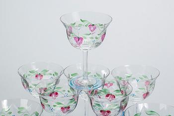 SERVISDELAR, 14 st, glas, Orrefos "Maja", Eva Englund.