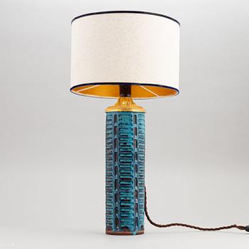 Wilhelm Kåge, a "Farsta" stoneware table lamp, Gustavsberg studio, Sweden 1957.