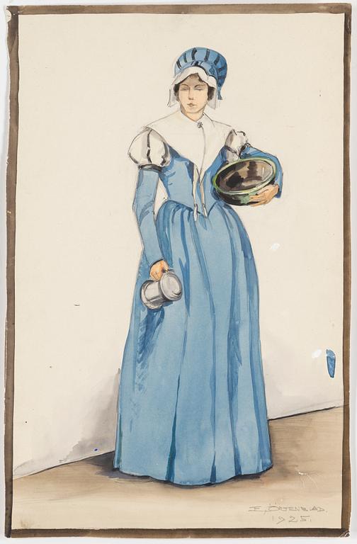 ELSA ÖRTENBLAD, 13 water colours, signed, 1920´s.