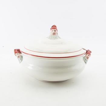 Covered bowl "Herrgårds-jul" Rörstrand porcelain.