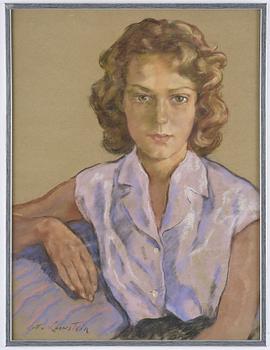 Lotte Laserstein, Girl in a purple blouse.