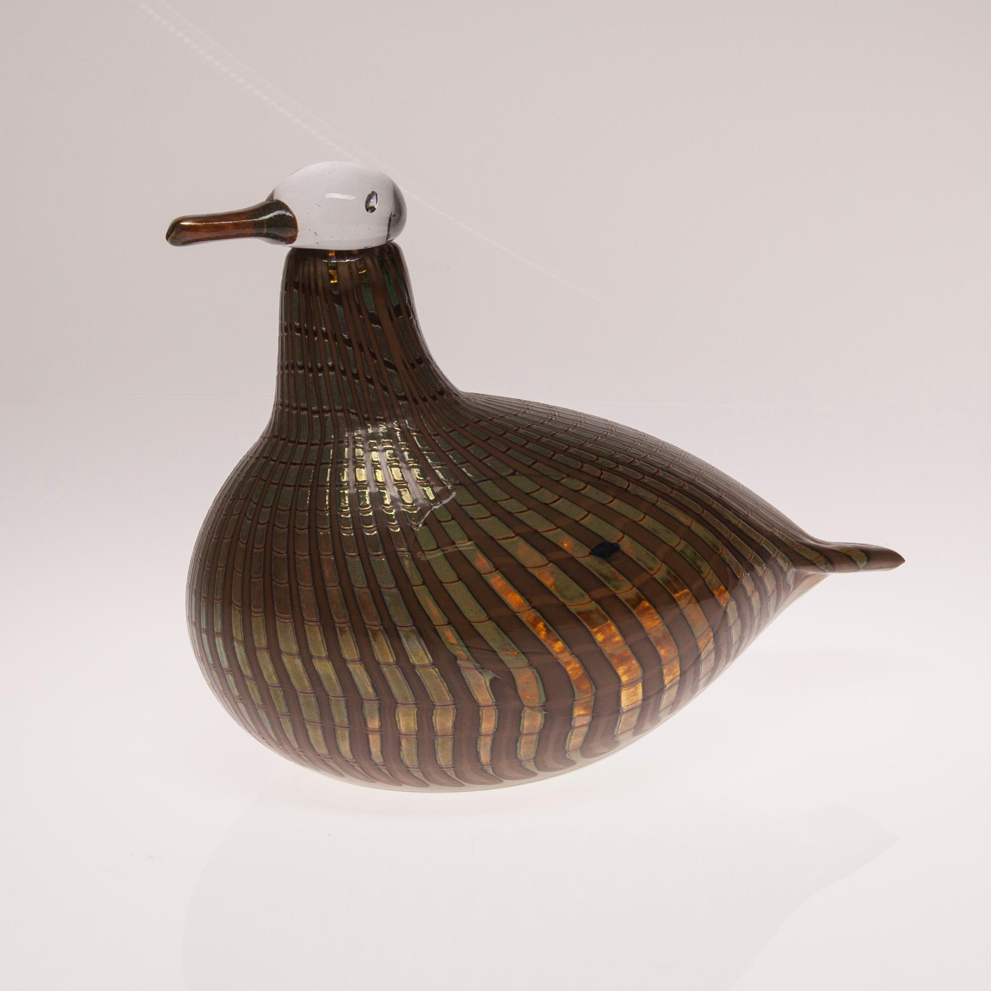 FIGURIN, glas, signerad och numrerad, Oiva Toikka Nuutajärvi Notsjö, 542/1000.