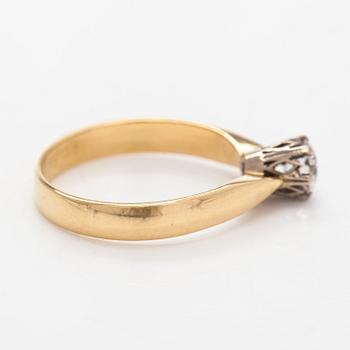Ring, brilliant cut diamond 0.47 ct, 18K gold, Kultakeskus.