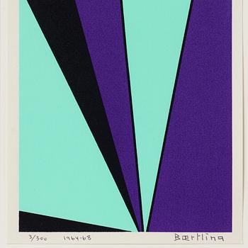 Olle Baertling, silkscreen in colours, 1964-68, signed 3/300.