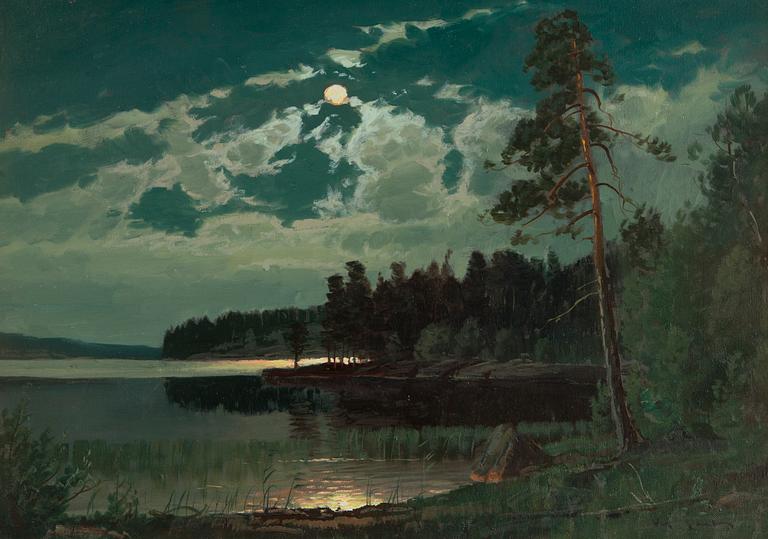 Wille Salonen, Moonlit landscape.