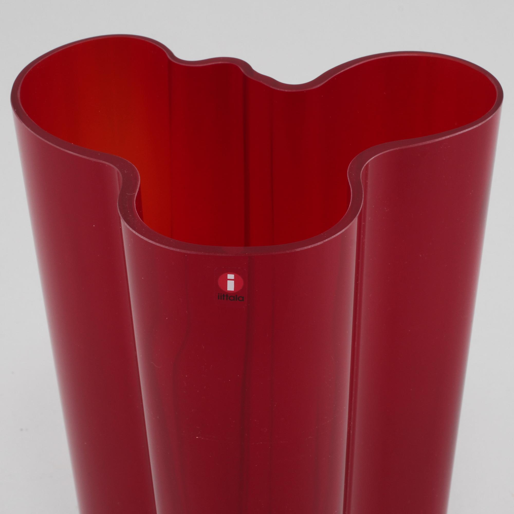 VAS, glas, Alvar Aalto, Iittala, stämpelmärkt Iittala.