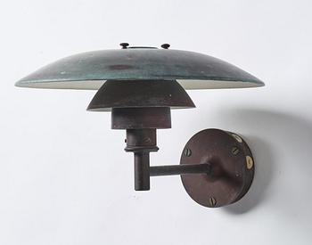 Poul Henningsen, two wall lamps, Louis Poulsen, Denmark.