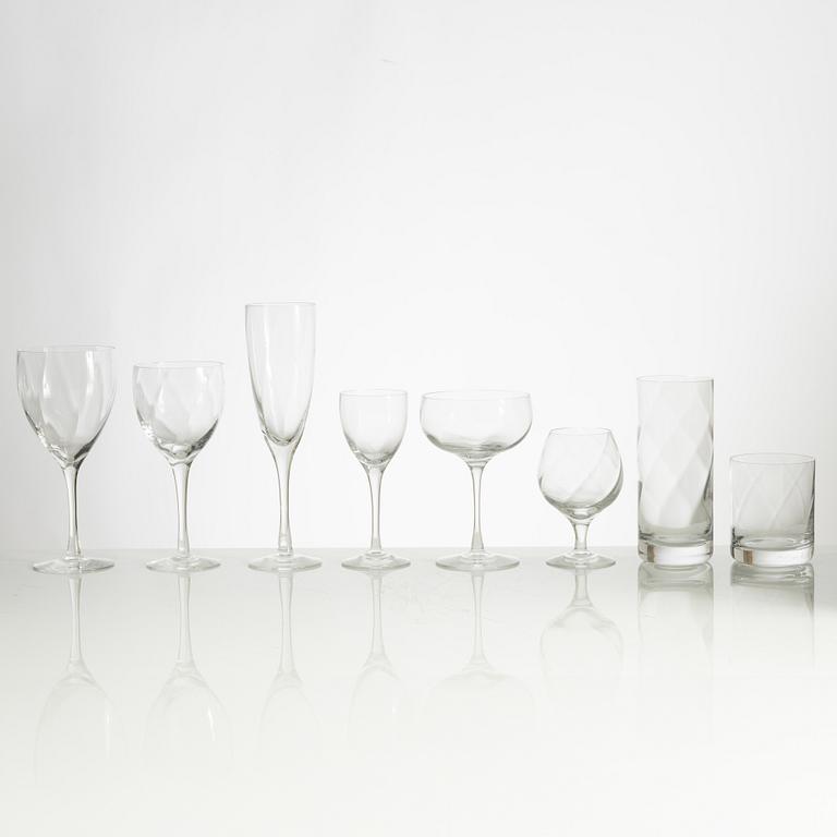 Bertil Vallien, an 82-piece 'Chateau' glass service, Kosta Boda.