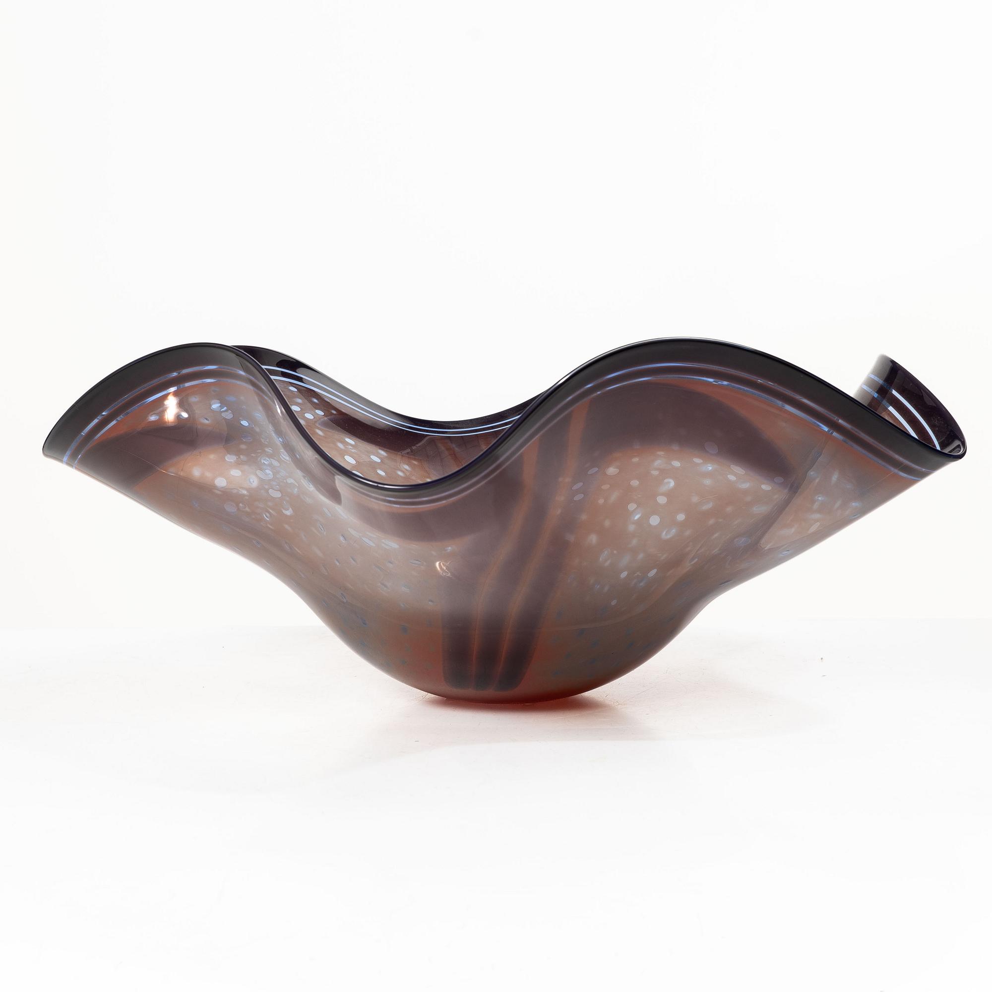 Gunnar Cyrén, skål, graal, glas, Orrefors 1992.