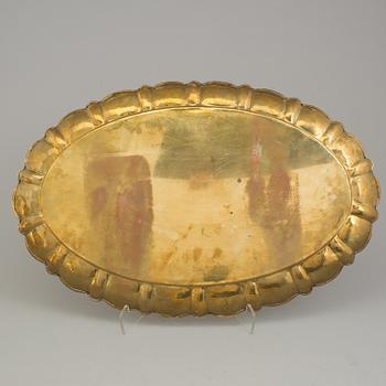 LARS HOLMSTRÖM, ett par brickor, mässing, Firma Lars Holmström, Arvika, 1900-talets mitt.