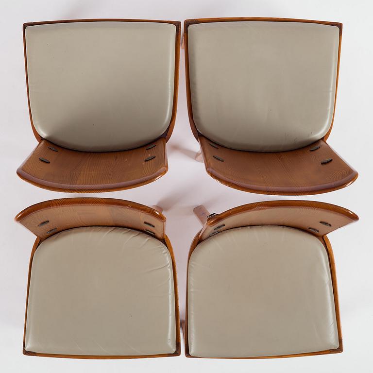 Axel Einar Hjorth, a set of ten stained pine "Lovö" chairs, Nordiska Kompaniet, Sweden, 1930s.