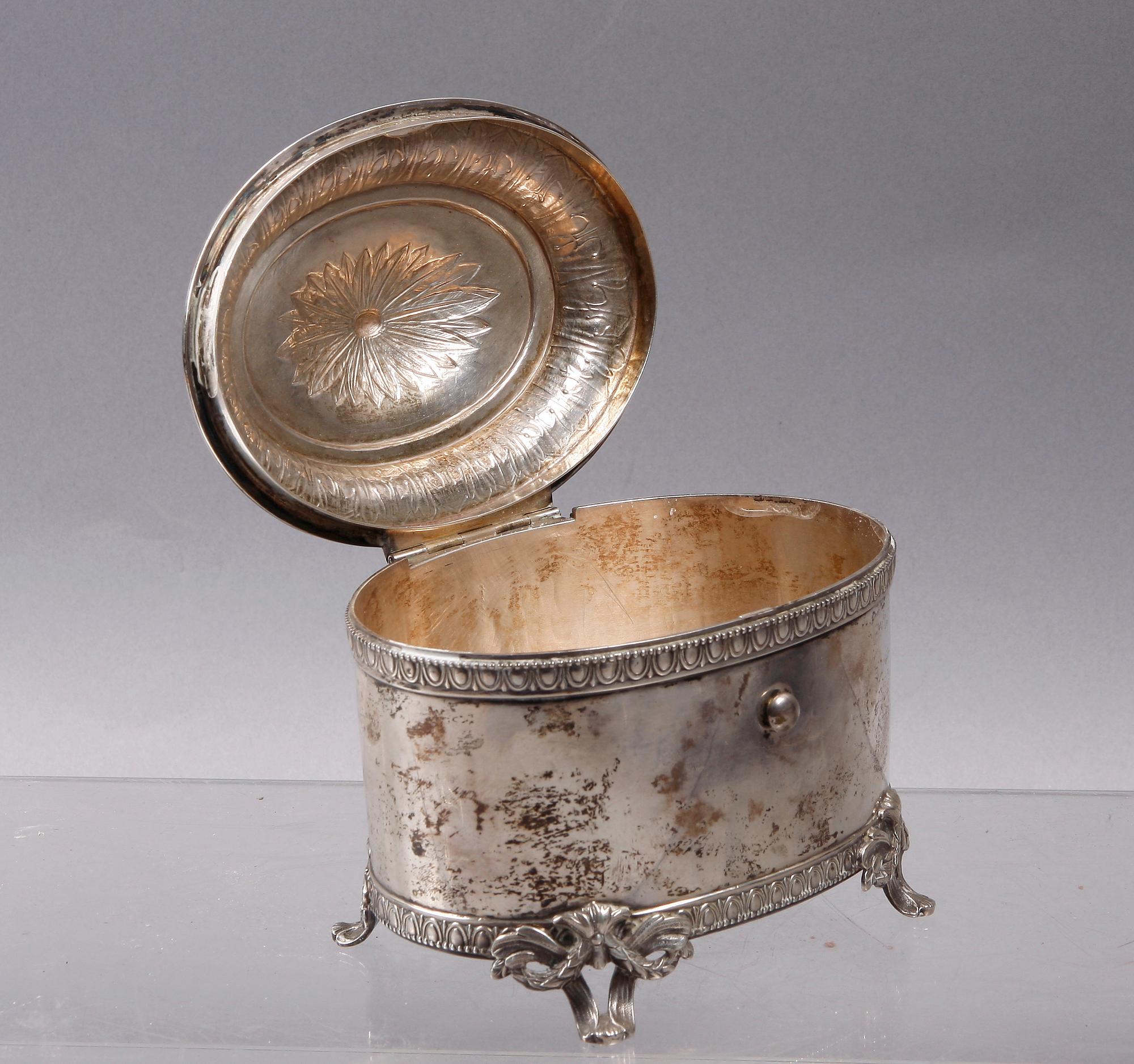 SOCKERSKRIN, silver, gustaviansk stil, Möllenborg 1918.