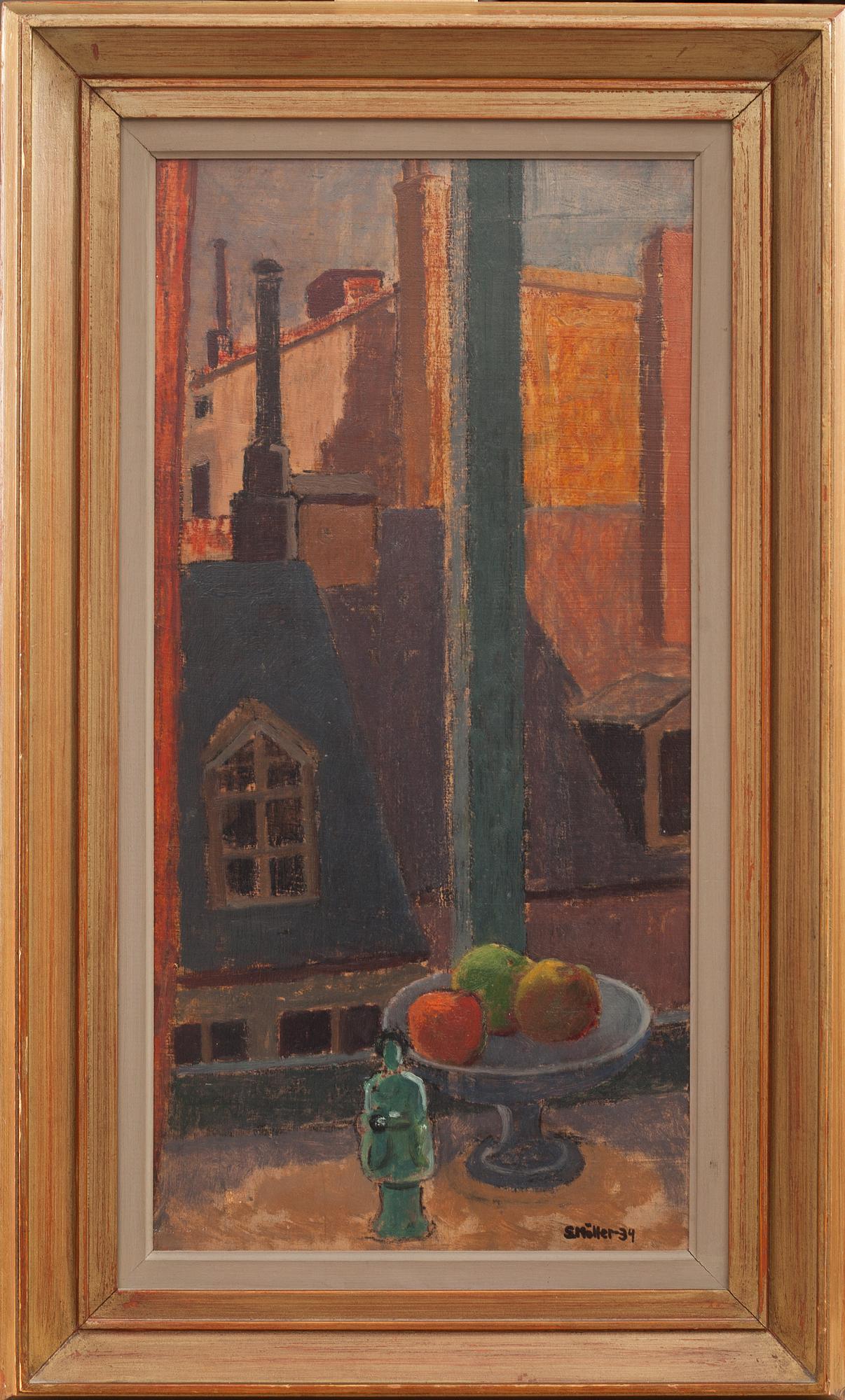 SIGURD MÖLLER, olja på pannå, signerad o daterad -34.