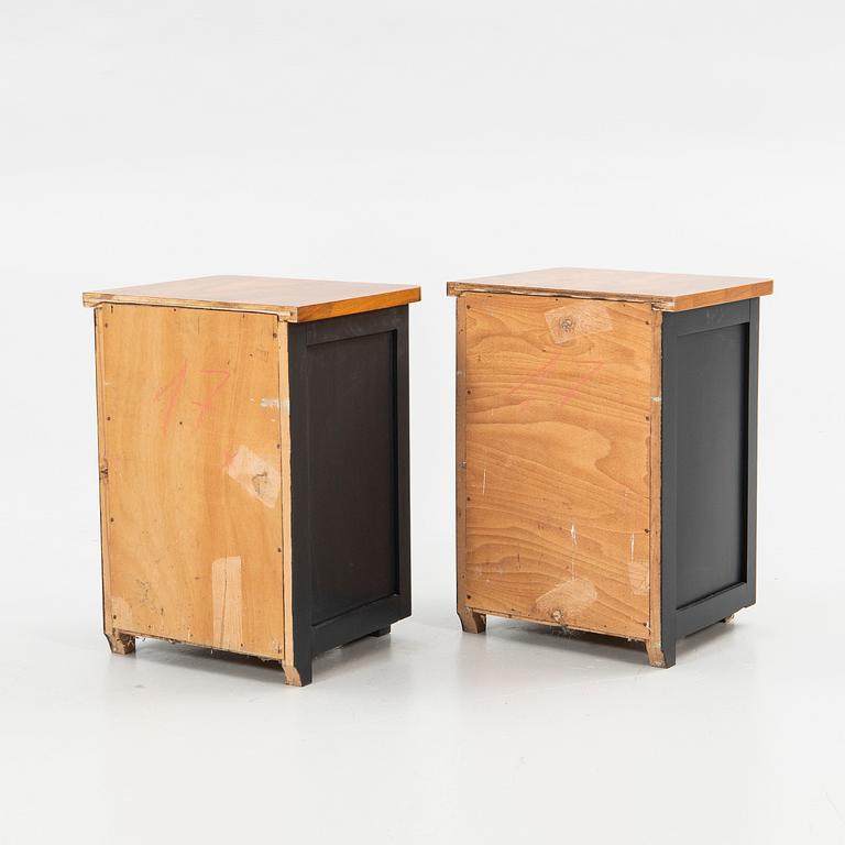 Nightstands, a pair, Art Deco, first half of the 20th century.