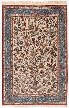 Carpet, Ghom, approx. 215 x 140 cm.