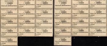 AKTIEBREV, två st, omkring 1898 resp 1901.