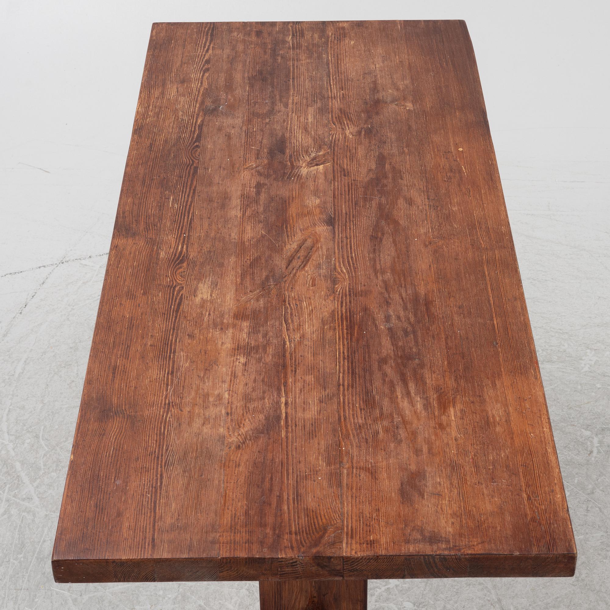 Carl Malmsten, A stained pine table, 20th century.