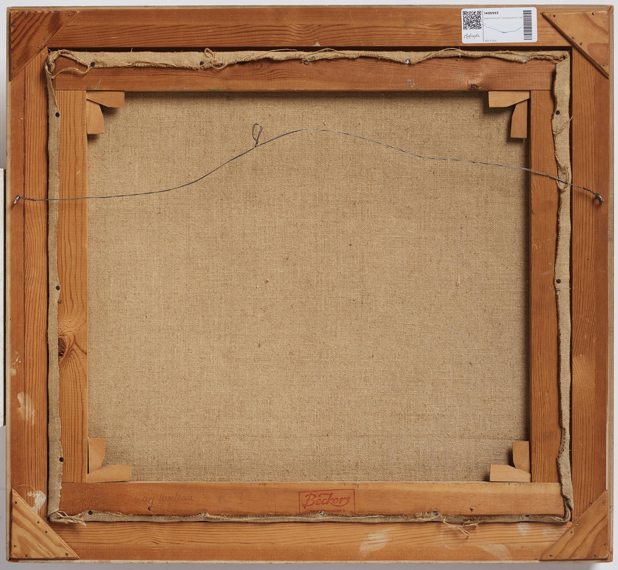 Sigrid Aminoff, Växthusinteriör.