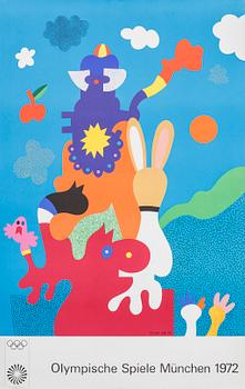 5 POSTERS, "Olympische Spiele München 1972", Victor Vasarely among others.