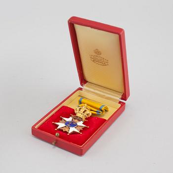 ORDENSTECKEN, 18k guld, Kungliga Svärdsorden, Stockholm, 1963.