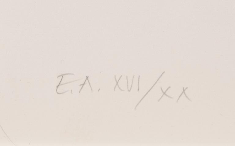 YRJÖ EDELMANN, färglitografi, signerad, numrerad XVI/XX.