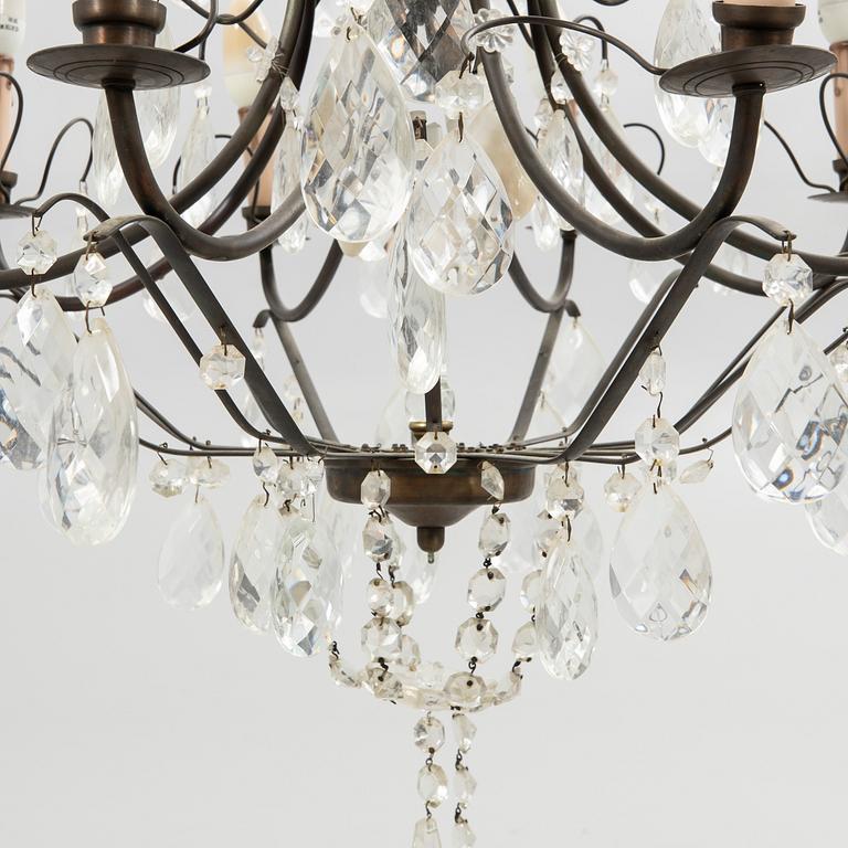 Chandelier, Rococo style, 20th century.
