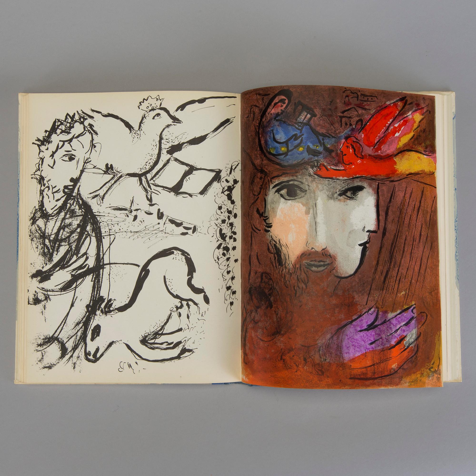 MARC CHAGALL, book with 30 lithographs (incl. cover and title page) 18 of which in colour, "Illustrations for the Bible".