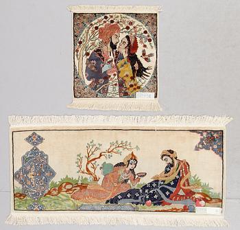 MATTOR, 2 st, orientaliska. 64 x 155 samt 62 x 62 cm.