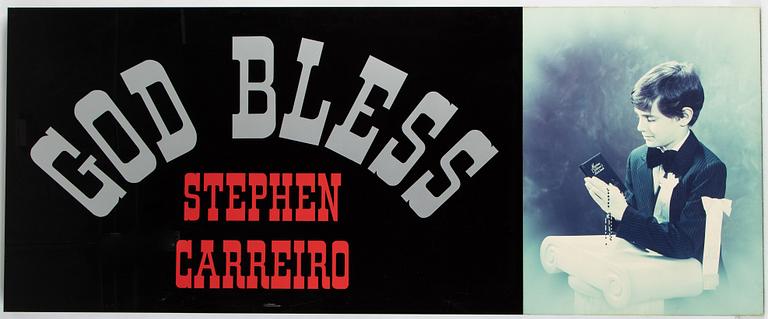 Ken Lum, relief, mixed media on plexi.