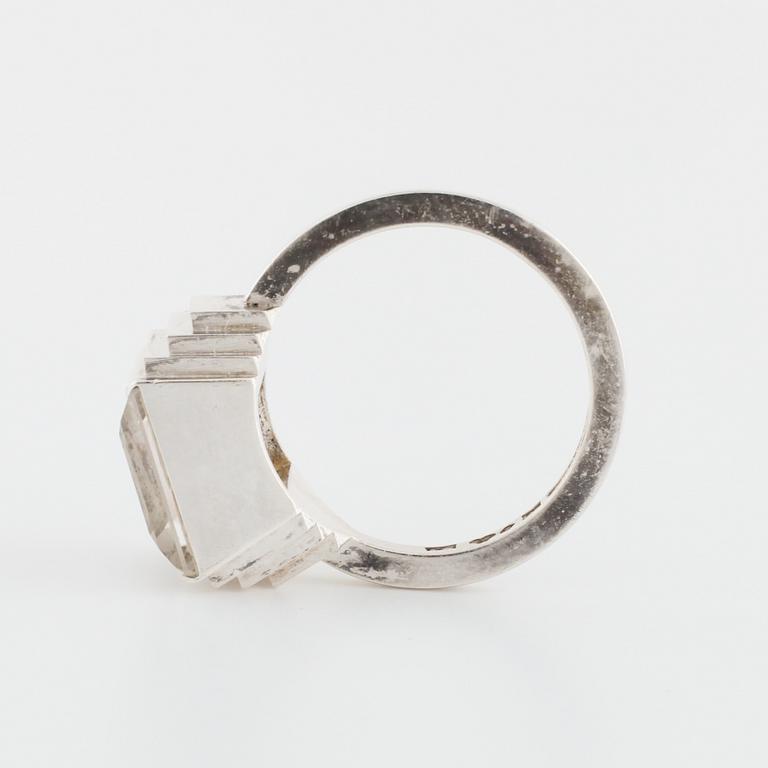 WIWEN NILSSON, Lund, 1959, a rock crystal ring.