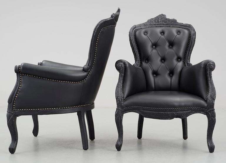 MAARTEN BAAS, fåtöljer, ett par "Smoke Chair", Moooi, Nederländerna.