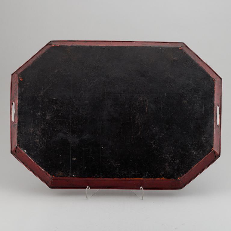 An Empire painted tin tray, first half of the 19th Century.