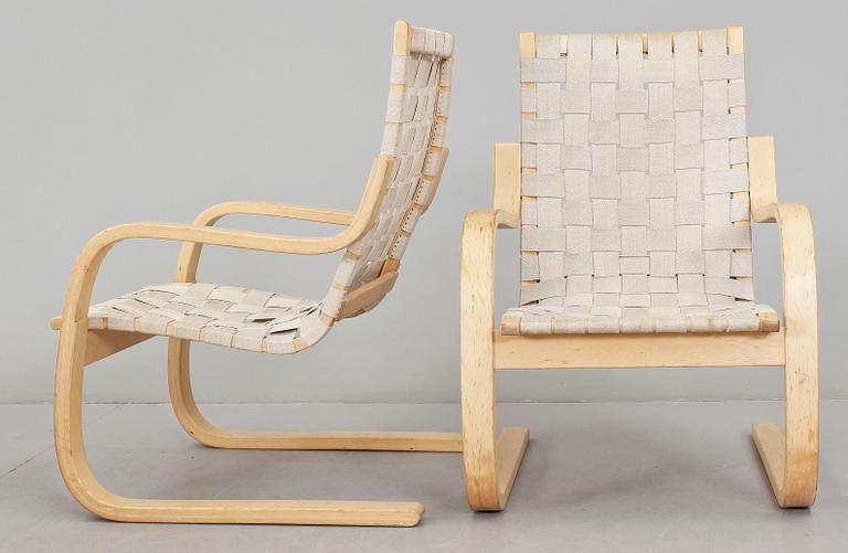 FÅTÖLJER, ett par, "406", Alvar Aalto, Finland, 1900-talets slut.