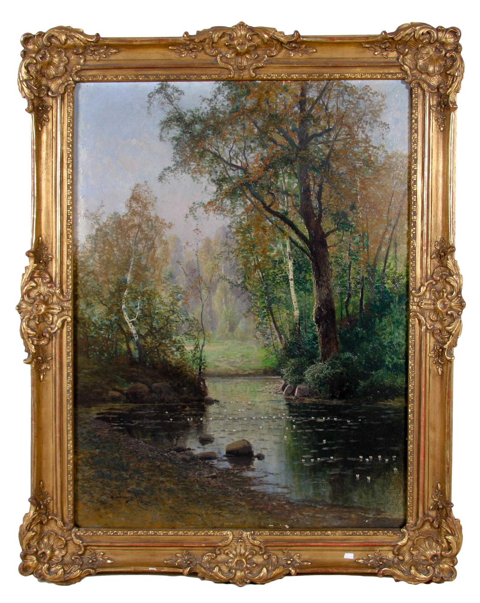 JOHAN KINDBORG, olja på duk, sign.