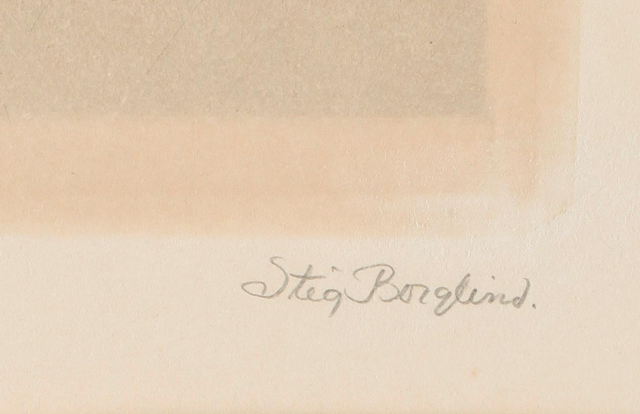 STIG BORGLIND, etsning, sign.