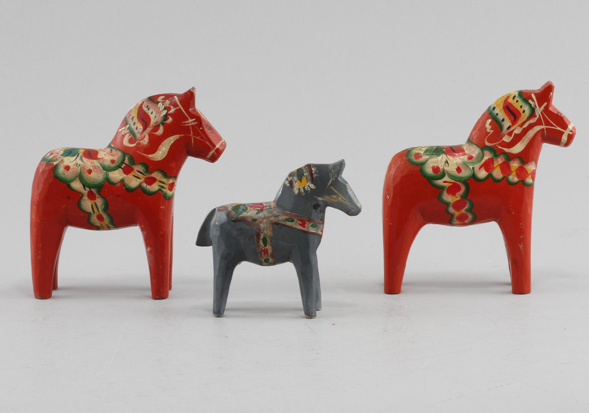 DALAHÄSTAR, 3 st, 1900-tal.