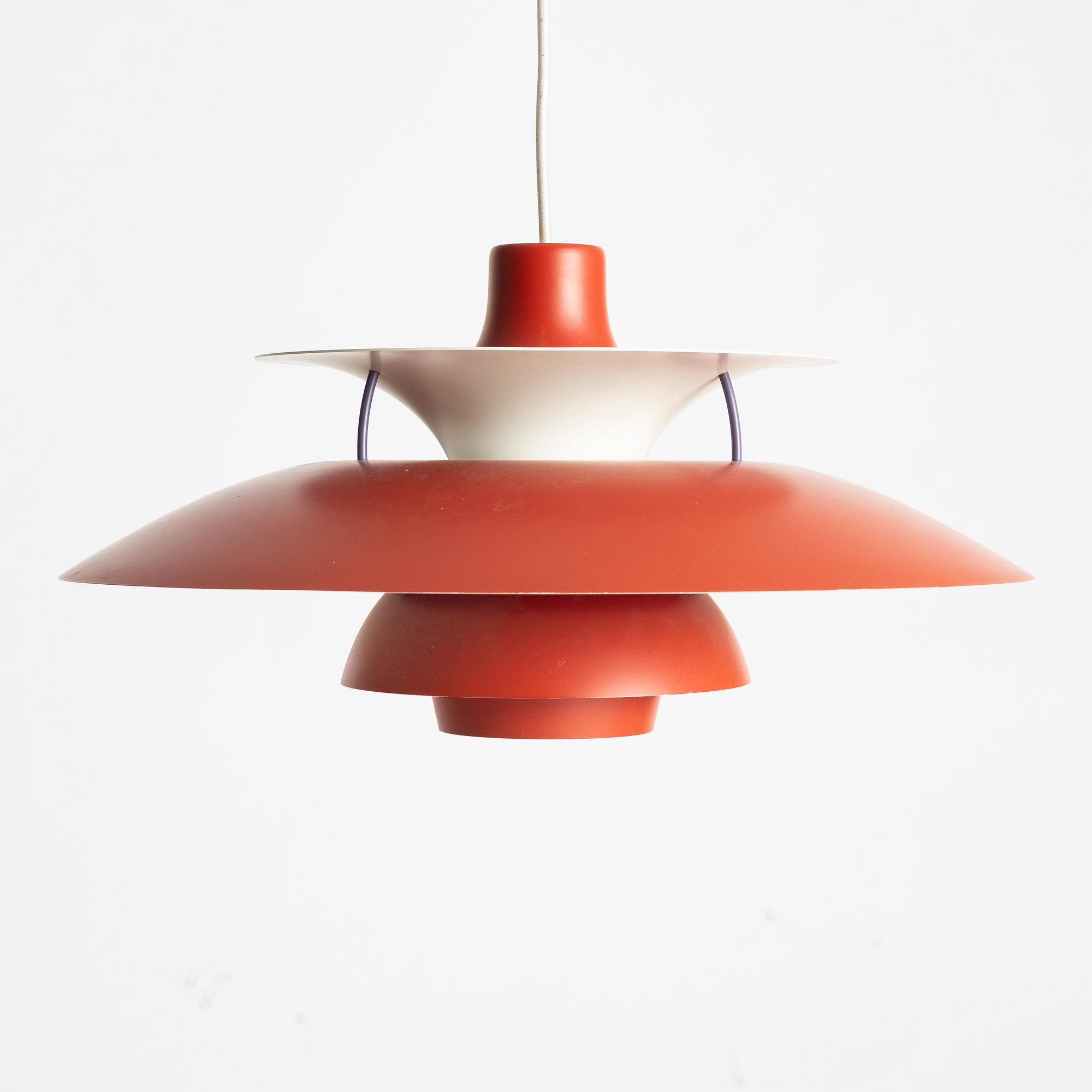 A 'PH5' ceiling lamp by Poul Henningsen for Louis Poulsen, Denmark.